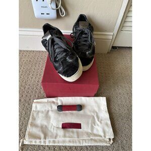 Valentino Garavani Rockstud Sneakers Women EU 38 US 8.5 Fur Tennis Shoes